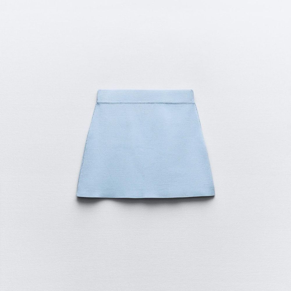 Zara jewel plain knit mini skirt - Picture 8 of 9